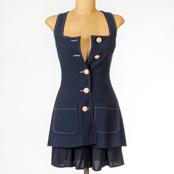 Nanette Nanette Lepore Navy Dress and skirt - Picture 1 of 7